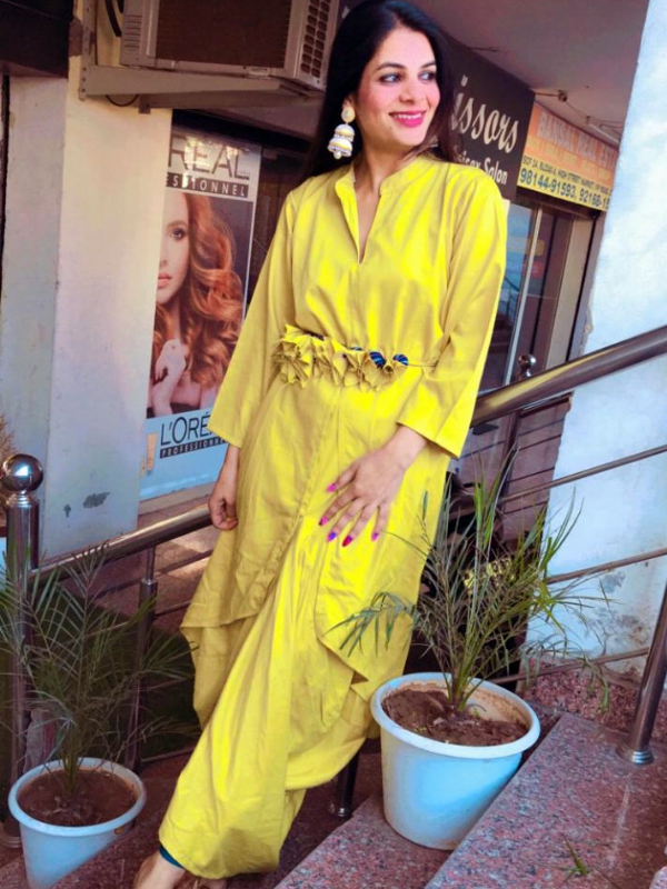 Yellow Full Length Gown